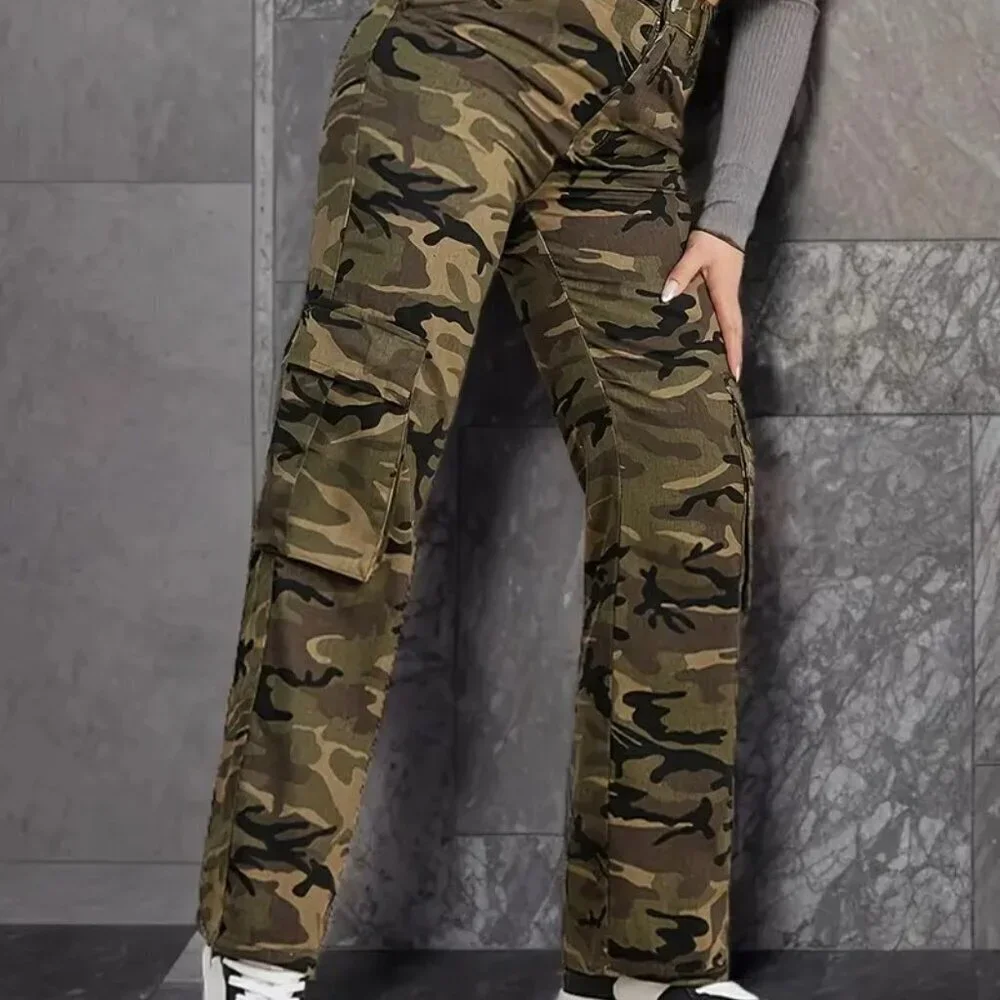 Camo Flap Pockets Cargo Pants - Picture 1 of 3